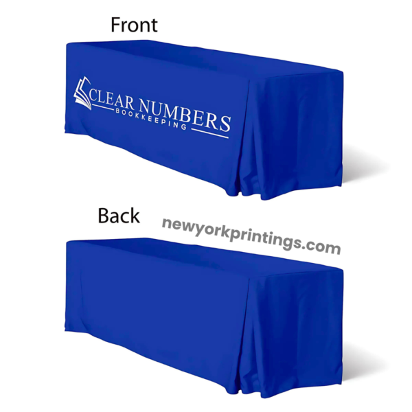 4 ft table throw with logo